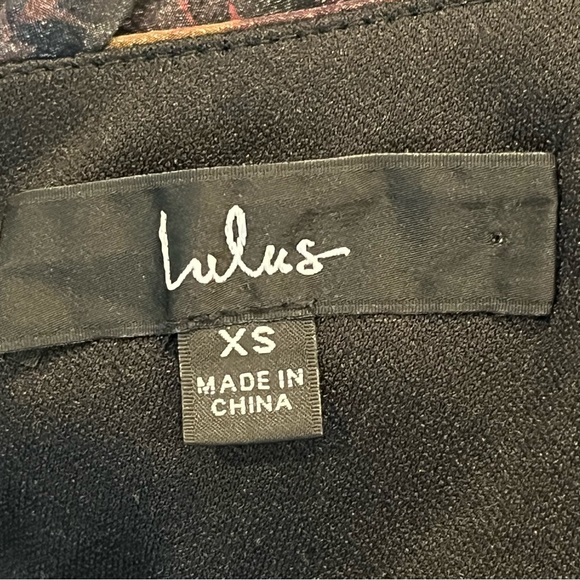 Lulus Imagine Romance Black Floral Print Organza Skater Dress - Size XS - Picture 6 of 16